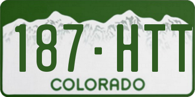 CO license plate 187HTT