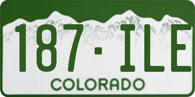 CO license plate 187ILE