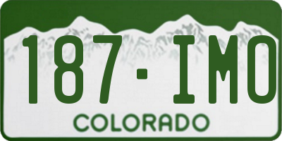 CO license plate 187IMO