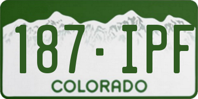 CO license plate 187IPF
