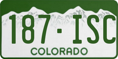 CO license plate 187ISC