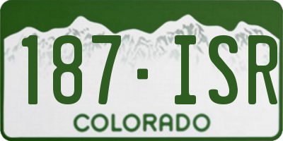 CO license plate 187ISR