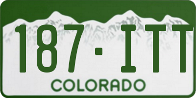 CO license plate 187ITT