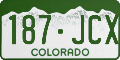 CO license plate 187JCX