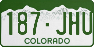 CO license plate 187JHU