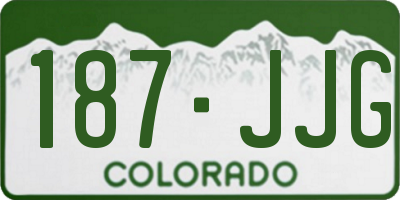CO license plate 187JJG