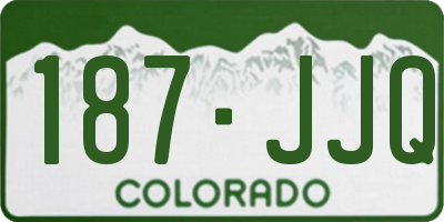 CO license plate 187JJQ