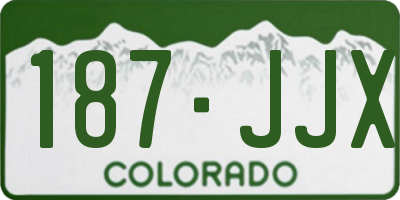 CO license plate 187JJX
