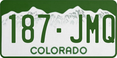 CO license plate 187JMQ