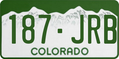 CO license plate 187JRB