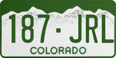 CO license plate 187JRL