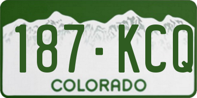 CO license plate 187KCQ