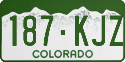 CO license plate 187KJZ