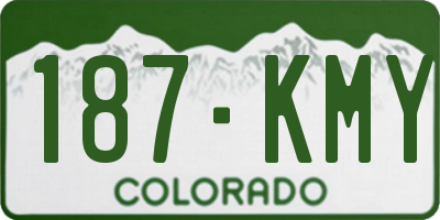 CO license plate 187KMY
