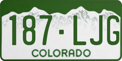 CO license plate 187LJG