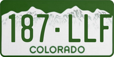CO license plate 187LLF