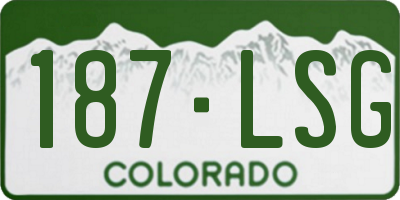 CO license plate 187LSG