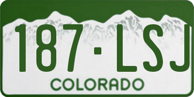 CO license plate 187LSJ