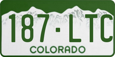 CO license plate 187LTC