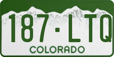 CO license plate 187LTQ