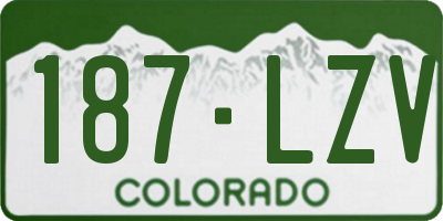 CO license plate 187LZV