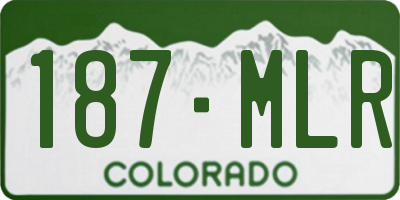 CO license plate 187MLR