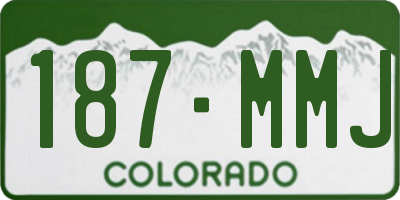 CO license plate 187MMJ