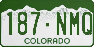 CO license plate 187NMQ