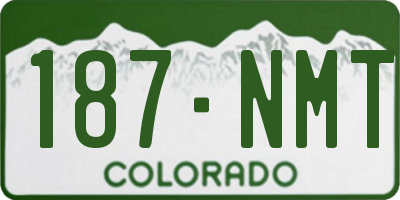 CO license plate 187NMT