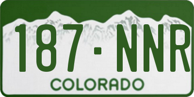 CO license plate 187NNR