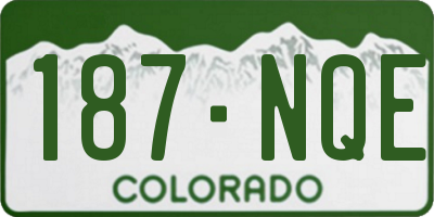 CO license plate 187NQE