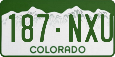 CO license plate 187NXU