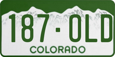 CO license plate 187OLD