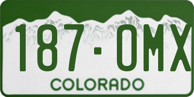 CO license plate 187OMX