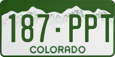 CO license plate 187PPT