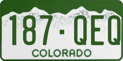 CO license plate 187QEQ