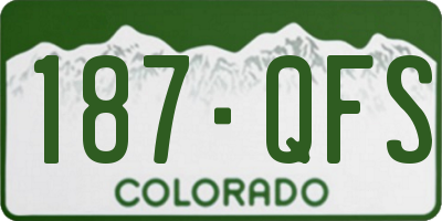 CO license plate 187QFS