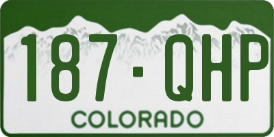 CO license plate 187QHP