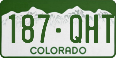 CO license plate 187QHT