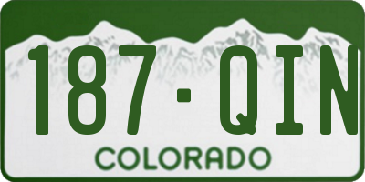 CO license plate 187QIN