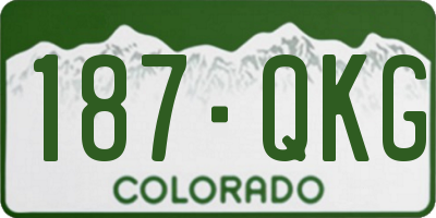 CO license plate 187QKG