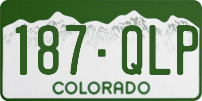 CO license plate 187QLP