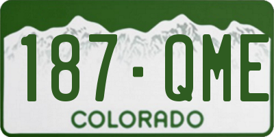 CO license plate 187QME