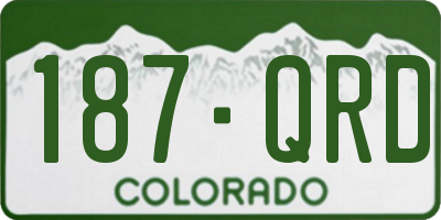 CO license plate 187QRD