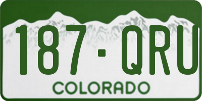 CO license plate 187QRU