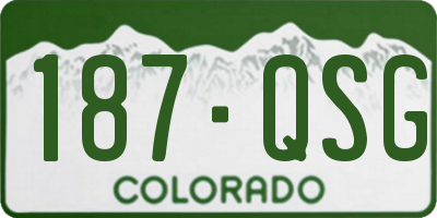 CO license plate 187QSG
