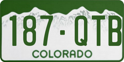 CO license plate 187QTB