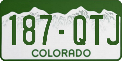 CO license plate 187QTJ