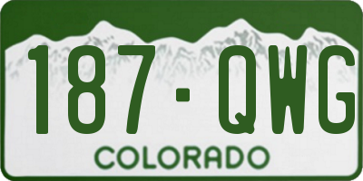 CO license plate 187QWG