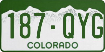 CO license plate 187QYG